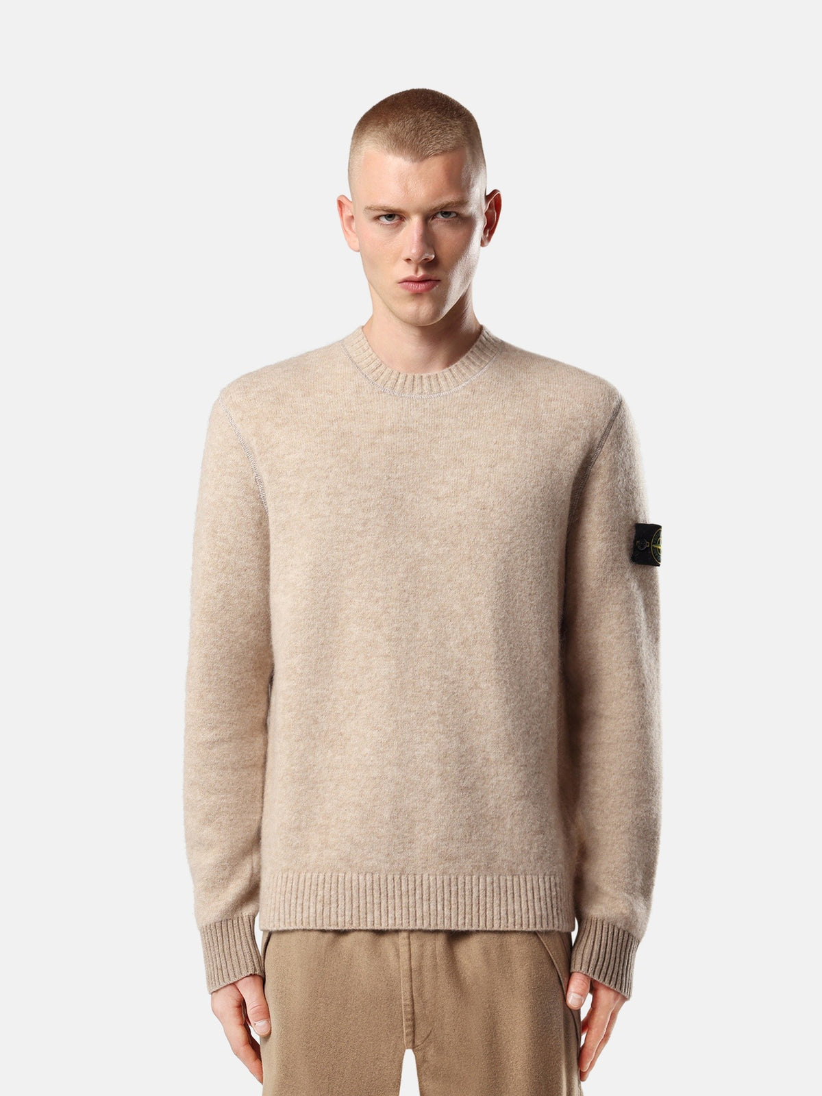 Stone Island Loose-Fit Crewneck Jumper With Contrast Knit Details 5100050