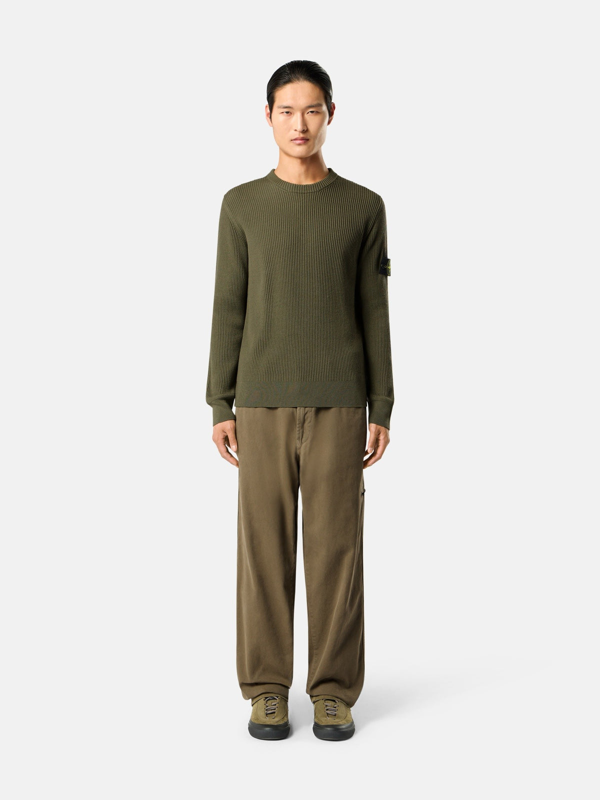Stone Island Crewneck Jumper with Ribbed Trims 5100053