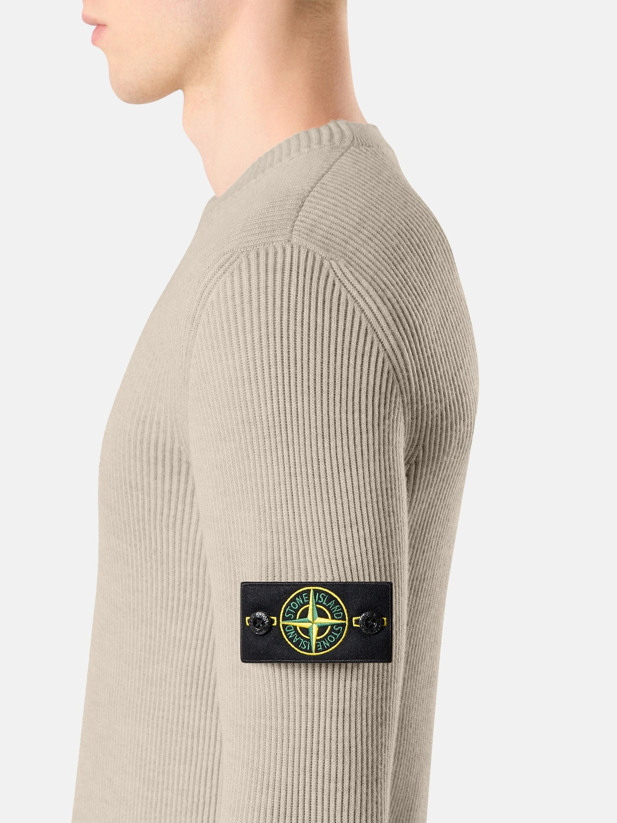 Stone Island Crewneck Jumper with Ribbed Trims 5100053