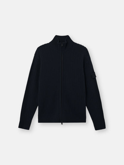 Stone Island Loose-Fit Zip-Up Stand Collar Jumper 5100054