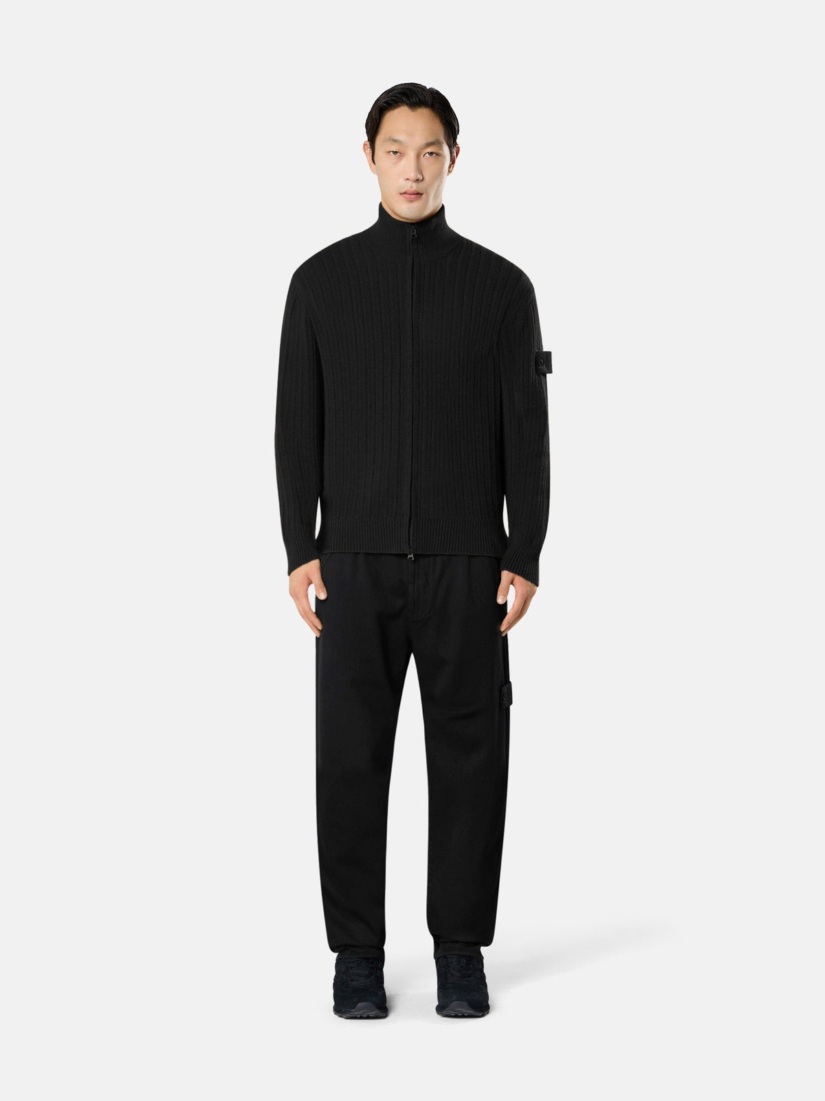 Stone Island Loose-Fit Zip-Up Stand Collar Jumper 5100054