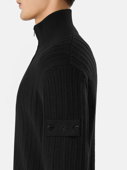 Stone Island Loose-Fit Zip-Up Stand Collar Jumper 5100054
