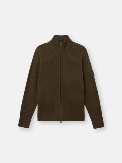 Stone Island Loose-Fit Zip-Up Stand Collar Jumper 5100054