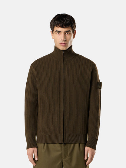 Stone Island Loose-Fit Zip-Up Stand Collar Jumper 5100054
