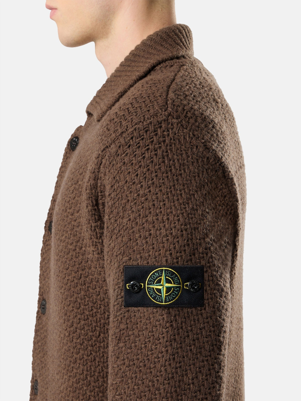 Stone Island Loose-Fit Collared Jumper With Back Raglan Sleeves 5100056