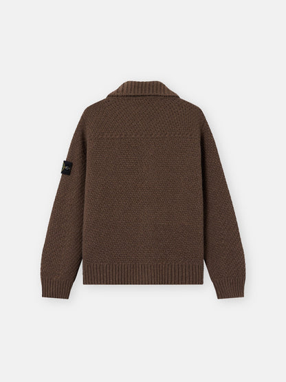 Stone Island Loose-Fit Collared Jumper With Back Raglan Sleeves 5100056