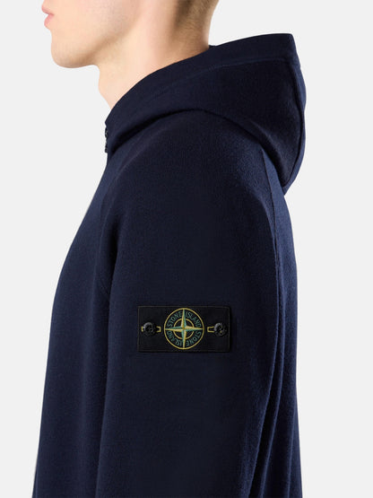 Stone Island Loose-Fit Hooded Zip-Up Jumper with Raglan Sleeves 5100062