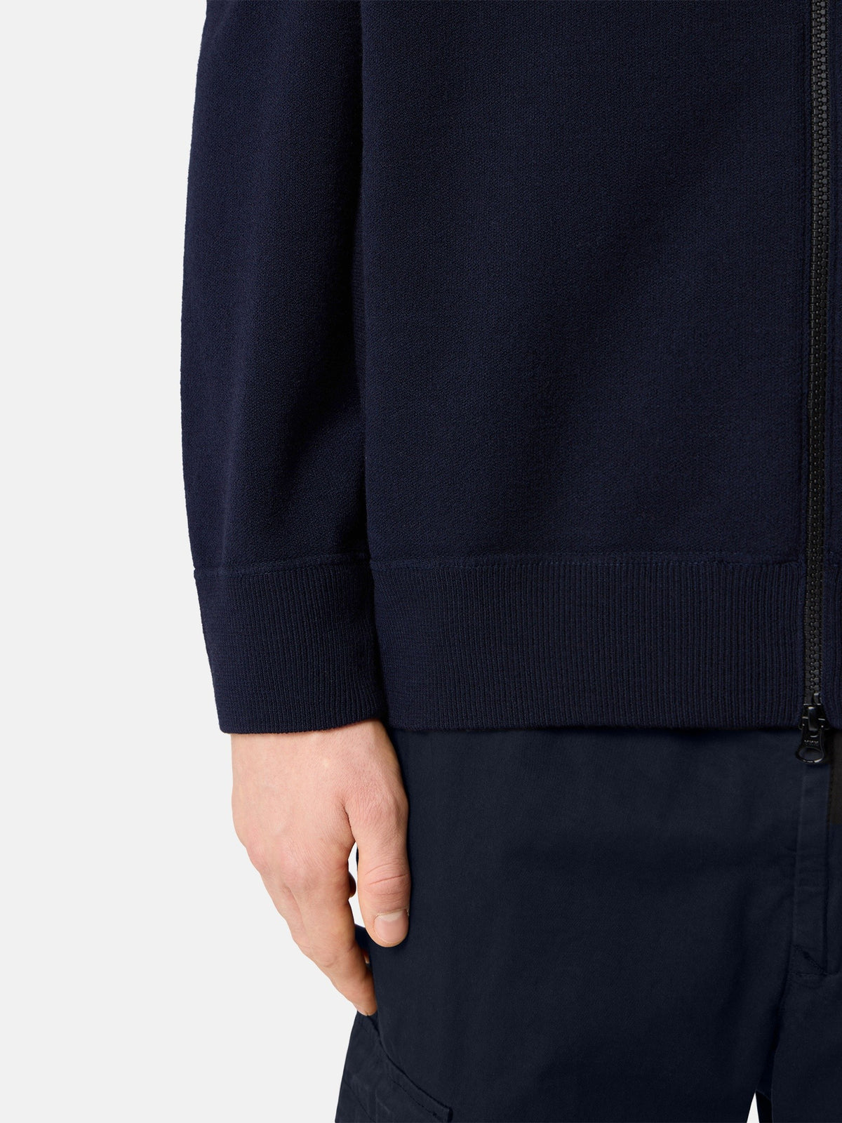 Stone Island Loose-Fit Hooded Zip-Up Jumper with Raglan Sleeves 5100062