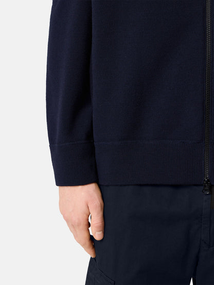 Stone Island Loose-Fit Hooded Zip-Up Jumper with Raglan Sleeves 5100062