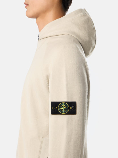 Stone Island Loose-Fit Hooded Zip-Up Jumper with Raglan Sleeves 5100062
