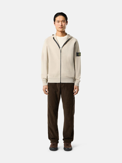Stone Island Loose-Fit Hooded Zip-Up Jumper with Raglan Sleeves 5100062