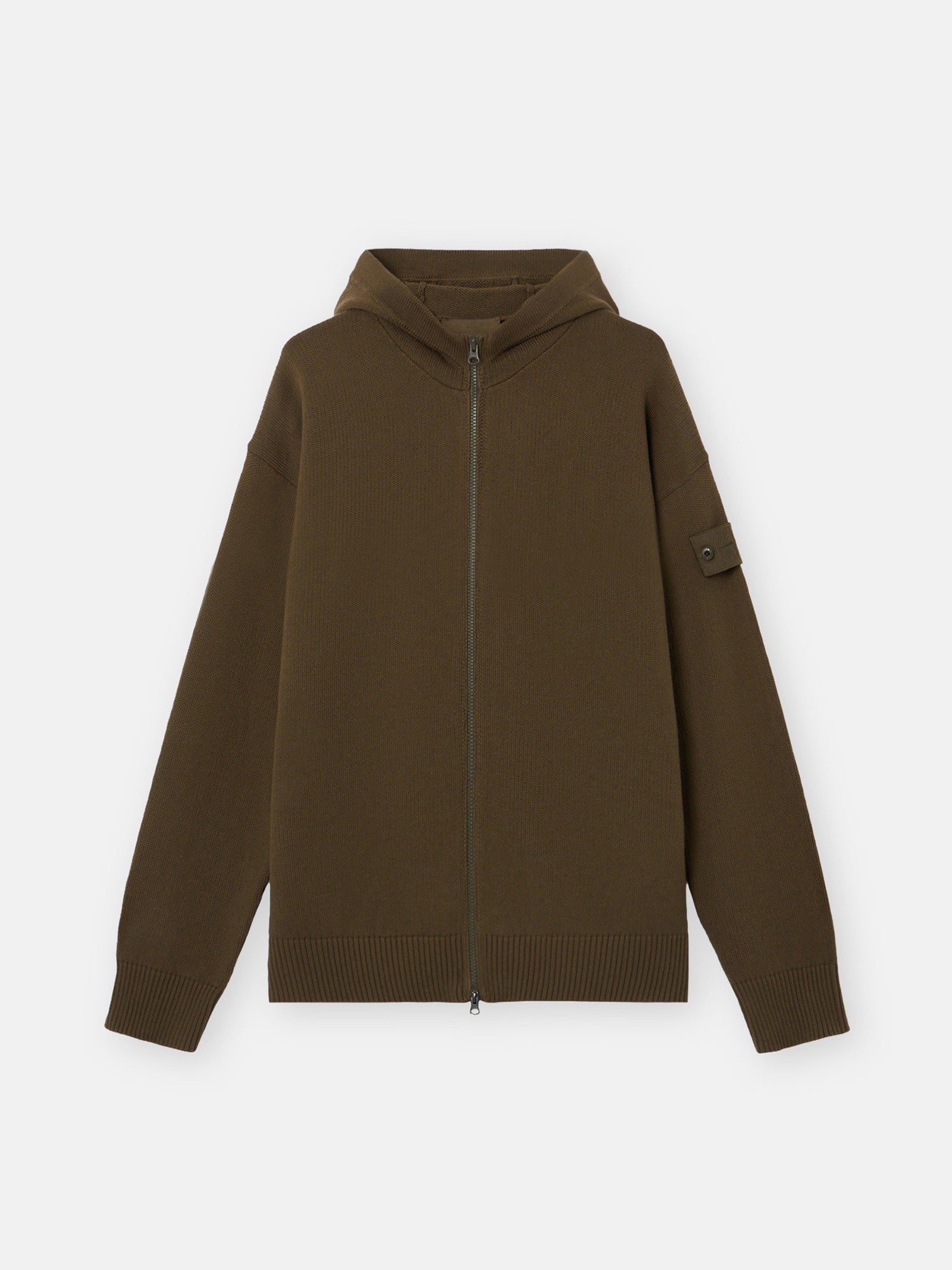 Stone Island Regular-Fit Hooded Zip-Up Jumper with Ribbed Trims 5100064