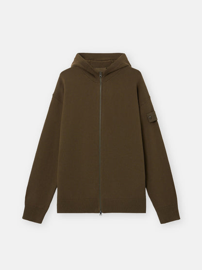 Stone Island Regular-Fit Hooded Zip-Up Jumper with Ribbed Trims 5100064