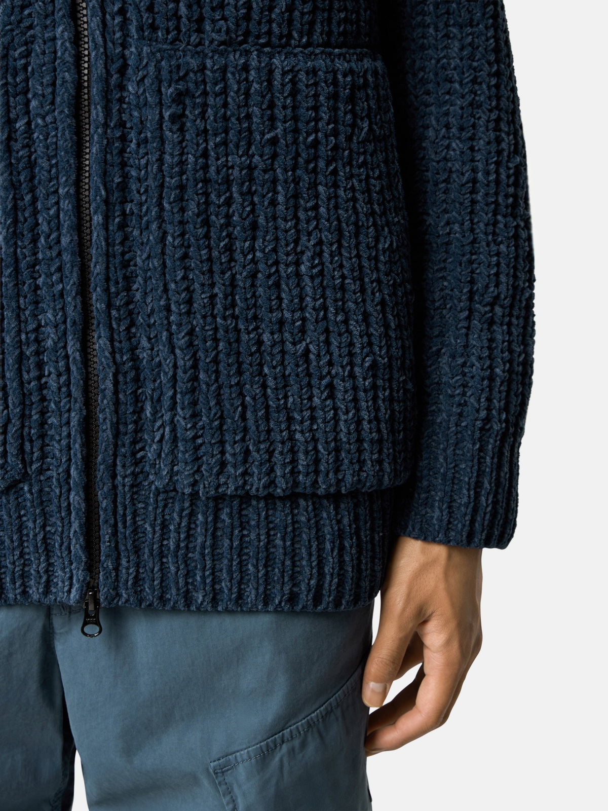 Stone Island Loose-Fit Hooded Zip-Up Jumper with Pockets 5100065