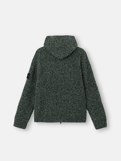 Stone Island Loose-Fit Hooded Zip-Up Jumper with Pockets 5100065