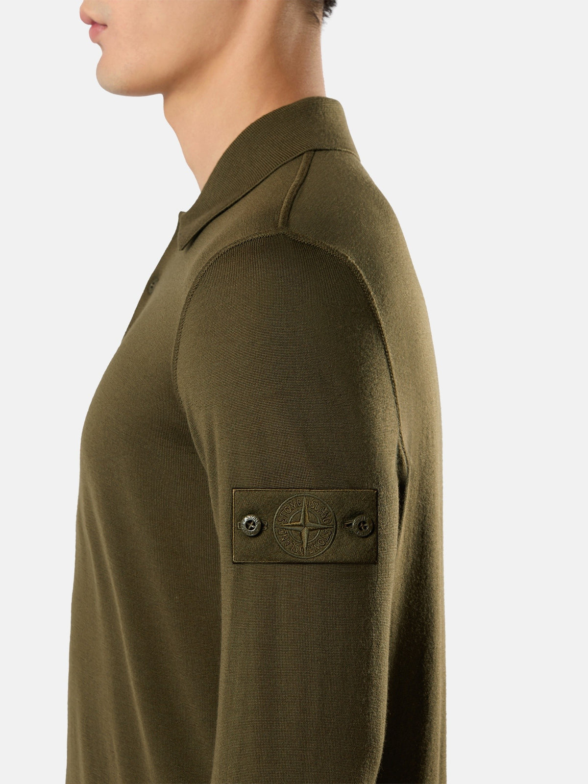 Stone Island Regular-Fit Polo Collar Jumper with Button Closure 5100076