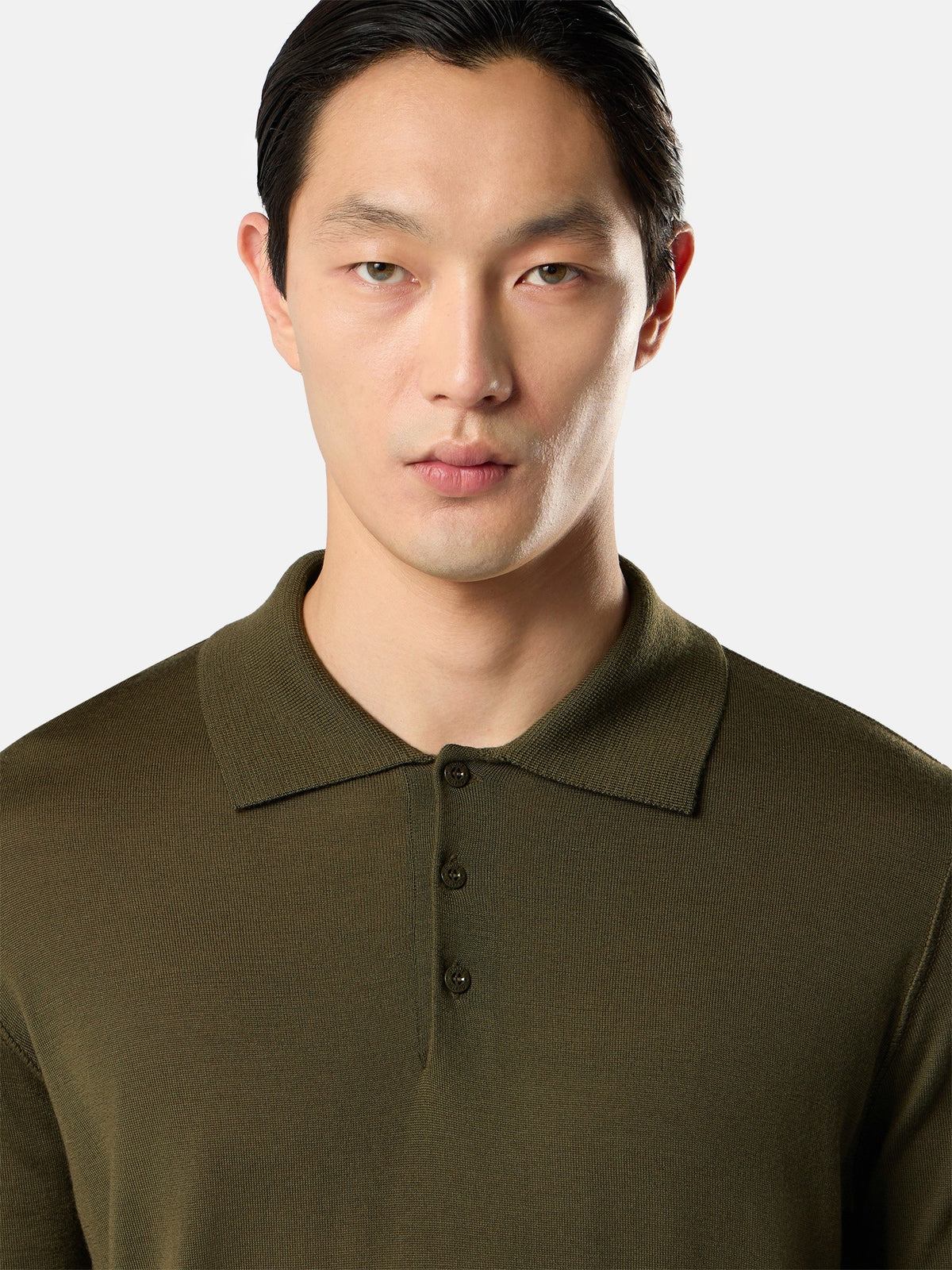 Stone Island Regular-Fit Polo Collar Jumper with Button Closure 5100076