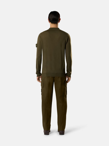 Stone Island Regular-Fit Polo Collar Jumper with Button Closure 5100076
