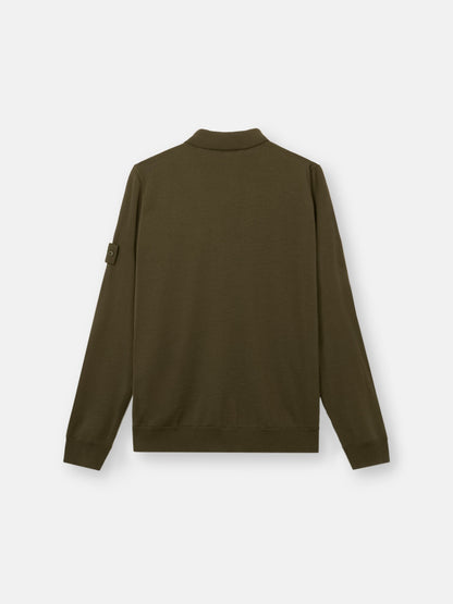 Stone Island Regular-Fit Polo Collar Jumper with Button Closure 5100076