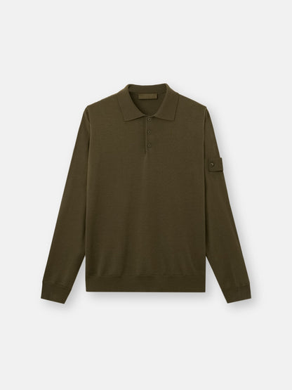 Stone Island Regular-Fit Polo Collar Jumper with Button Closure 5100076