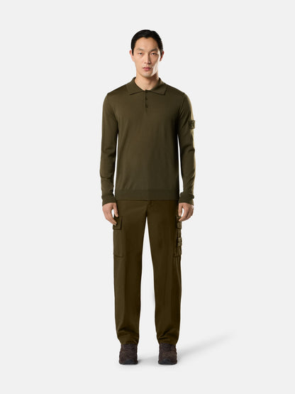 Stone Island Regular-Fit Polo Collar Jumper with Button Closure 5100076