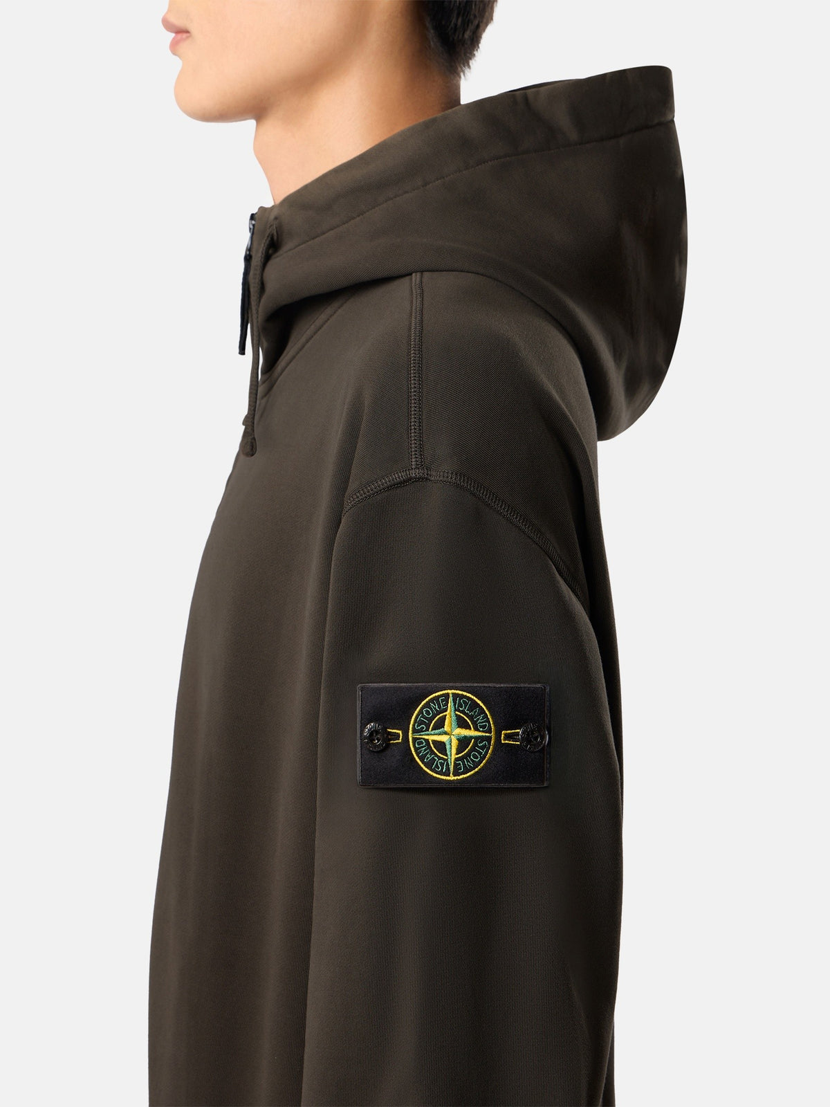 Stone Island Oversized-Fit Zip-Up Hooded Sweatshirt with Pockets 6100009