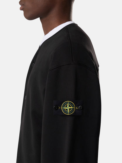 Stone Island Oversized-Fit Cardigan Sweatshirt with Snap Closure 6100010
