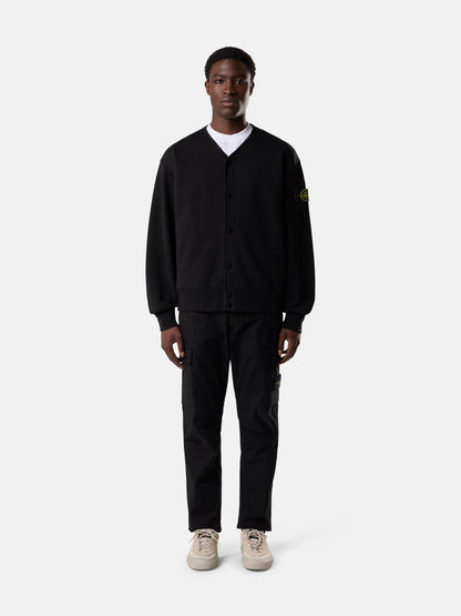Stone Island Oversized-Fit Cardigan Sweatshirt with Snap Closure 6100010