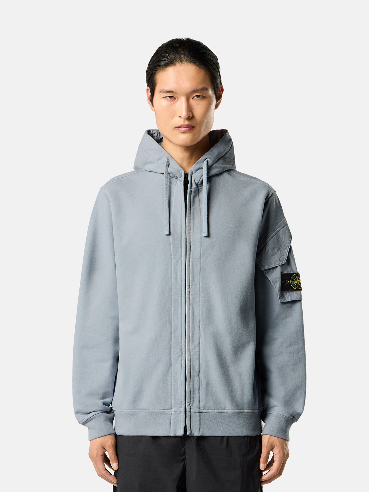 Stone Island Regular-Fit Zip-Up Hooded Sweatshirt with Pockets 6100016