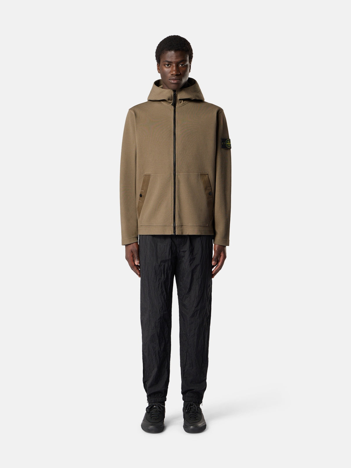 Stone Island Regular-Fit Zip-Up Hooded Sweatshirt with Pockets 6100020