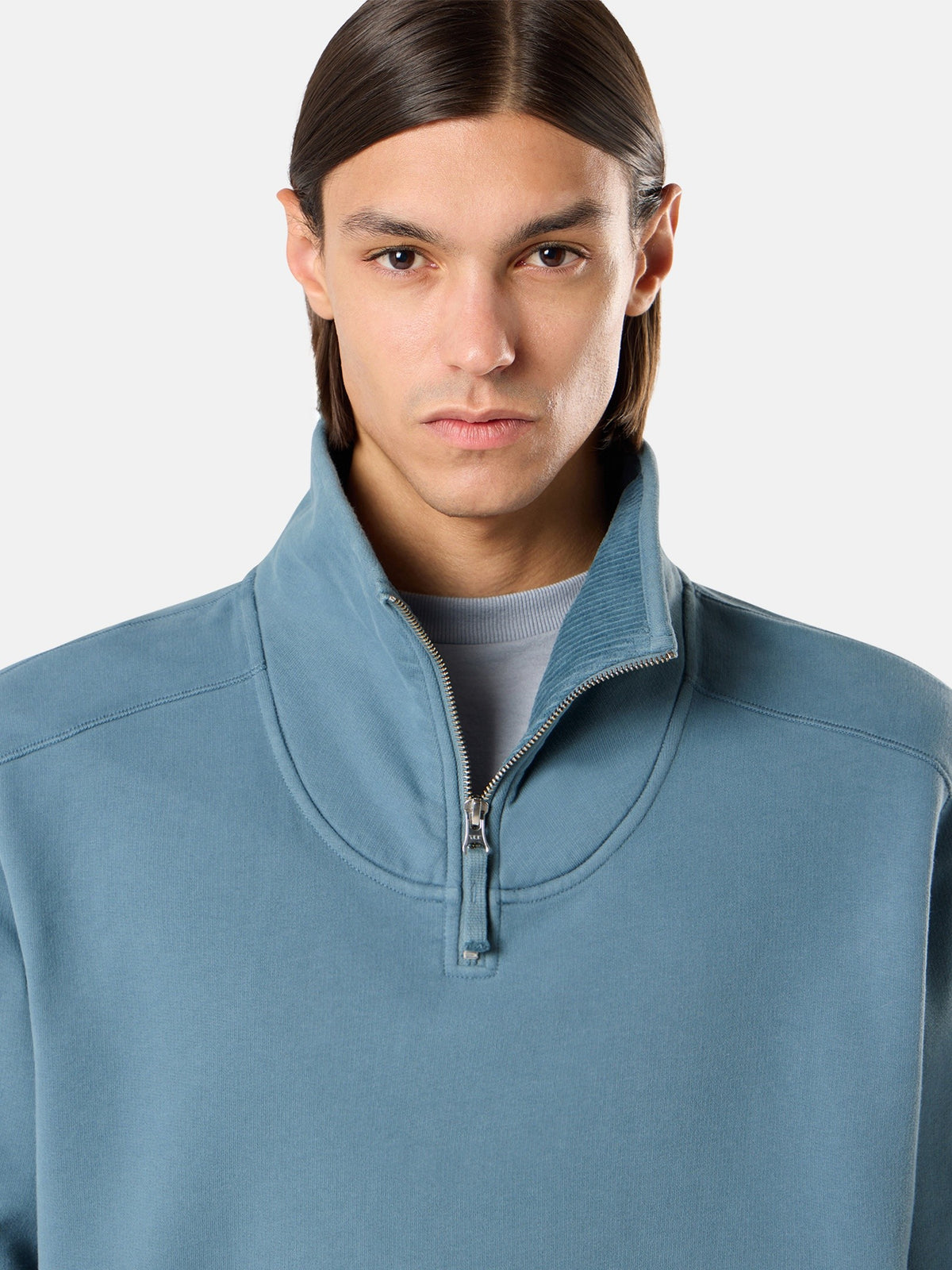 Stone Island Comfort-Fit Half-Zip Sweatshirt with Stand Collar 6100021
