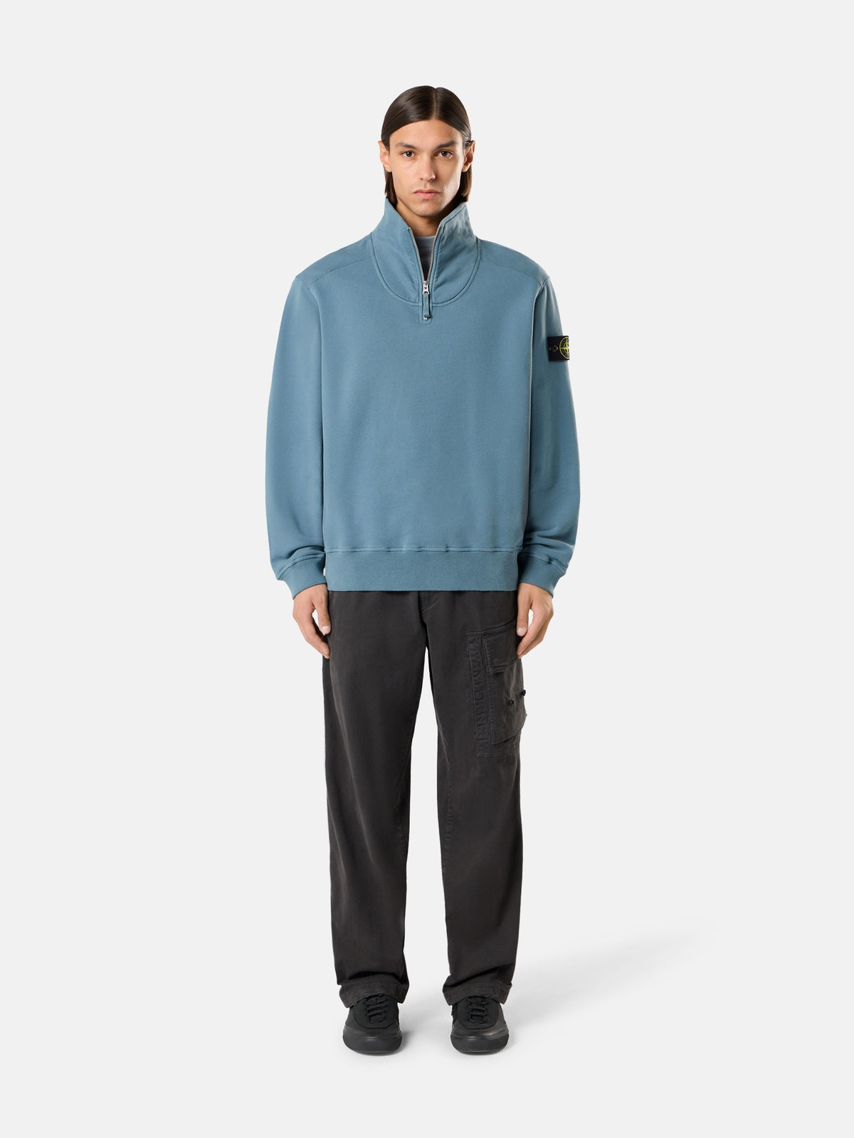 Stone Island Comfort-Fit Half-Zip Sweatshirt with Stand Collar 6100021