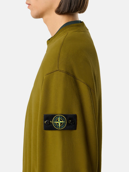 Stone Island Oversized-Fit Crewneck Sweatshirt with Ribbed Trims 6100022