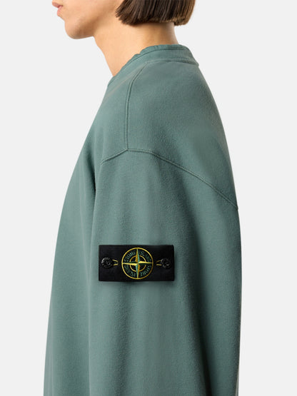 Stone Island Oversized-Fit Crewneck Sweatshirt with Ribbed Trims 6100022