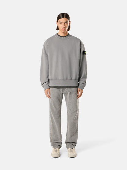 Stone Island Oversized-Fit Crewneck Sweatshirt with Ribbed Trims 6100022