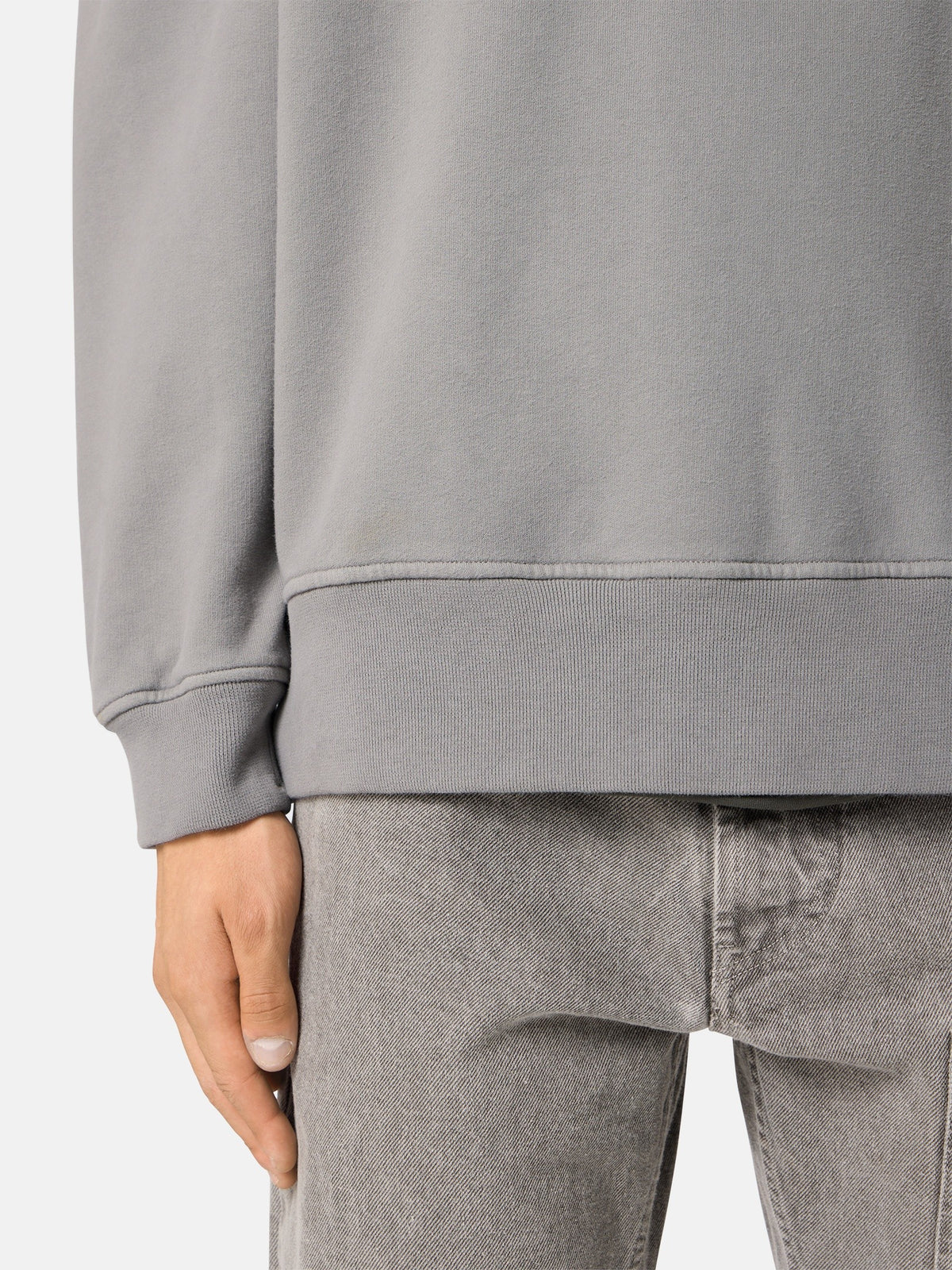 Stone Island Oversized-Fit Crewneck Sweatshirt with Ribbed Trims 6100022