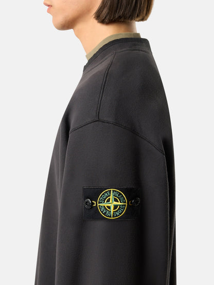 Stone Island Oversized-Fit Crewneck Sweatshirt with Ribbed Trims 6100022