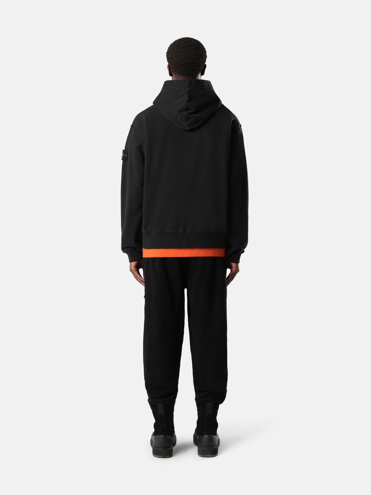 Stone Island Oversized-Fit Zip-Up Hooded Sweatshirt with Pouch Pocket 6100023