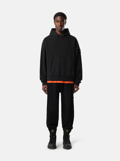 Stone Island Oversized-Fit Zip-Up Hooded Sweatshirt with Pouch Pocket 6100023