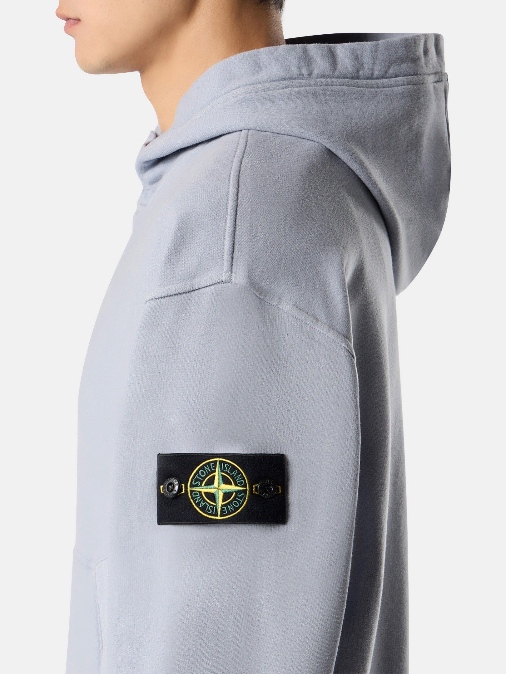 Stone Island Oversized-Fit Zip-Up Hooded Sweatshirt with Pouch Pocket 6100023