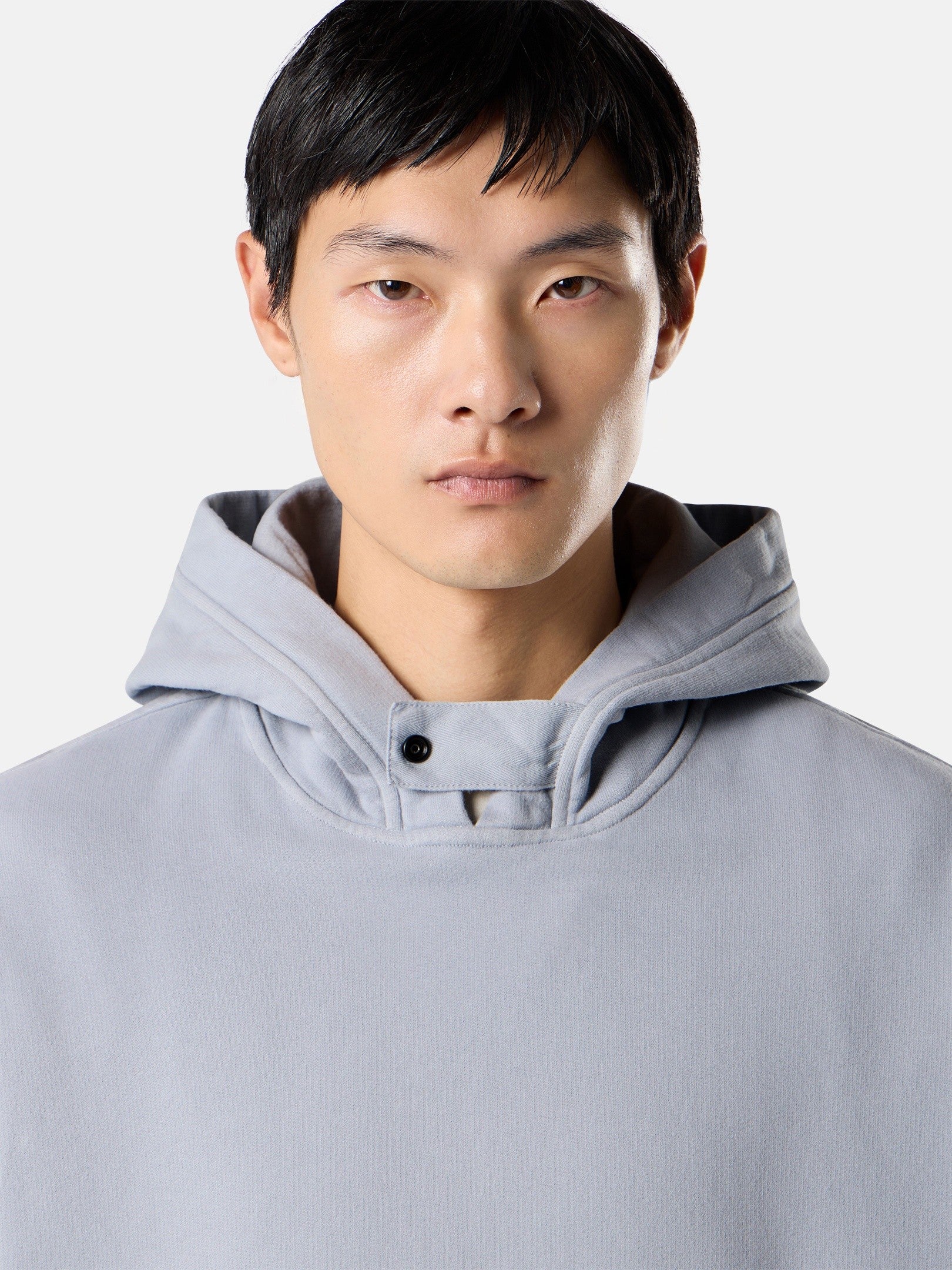 Stone Island Oversized-Fit Zip-Up Hooded Sweatshirt with Pouch Pocket 6100023