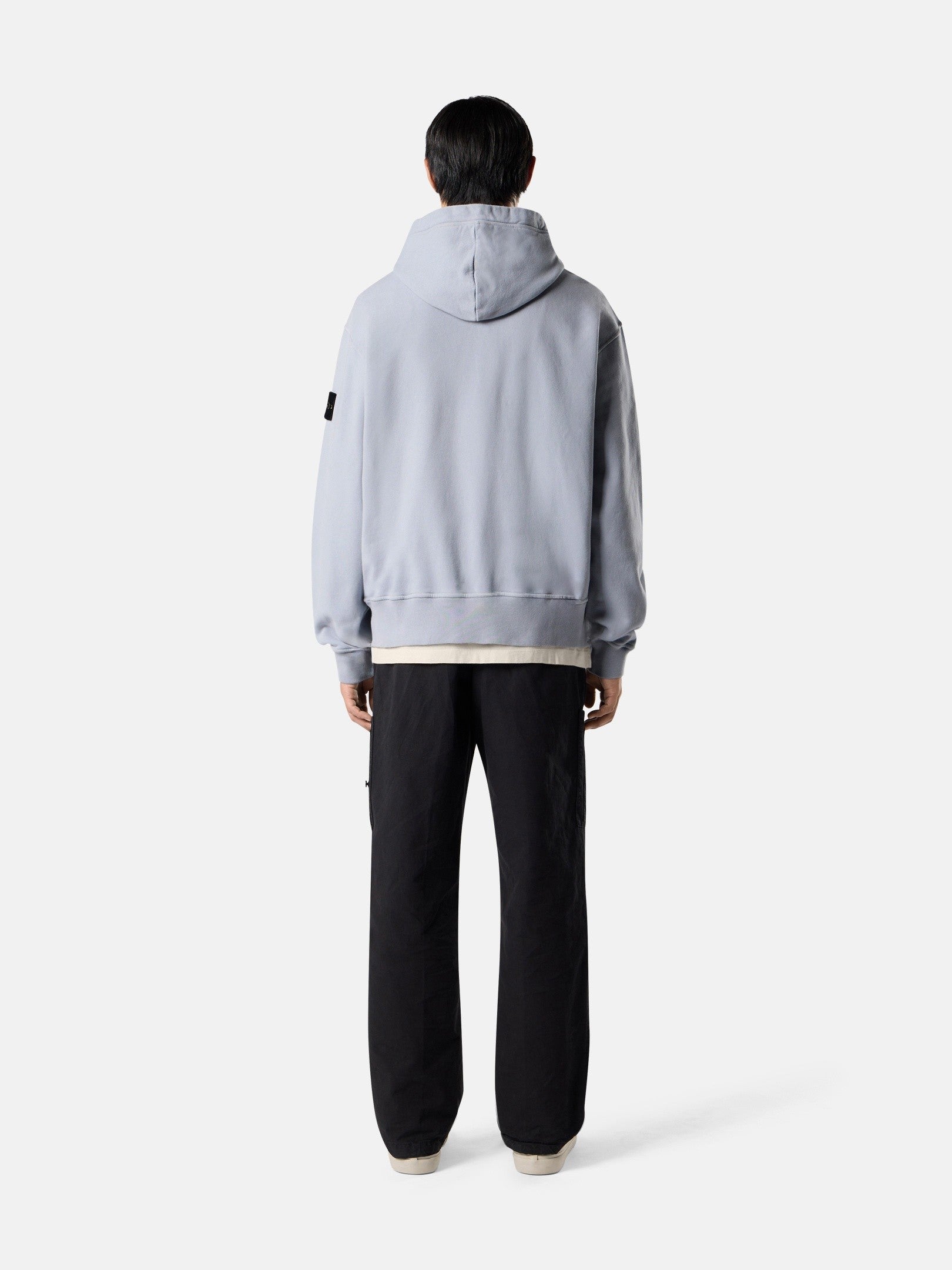 Stone Island Oversized-Fit Zip-Up Hooded Sweatshirt with Pouch Pocket 6100023