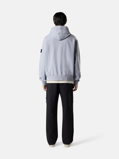 Stone Island Oversized-Fit Zip-Up Hooded Sweatshirt with Pouch Pocket 6100023