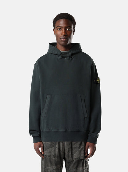Stone Island Oversized-Fit Zip-Up Hooded Sweatshirt with Pouch Pocket 6100023