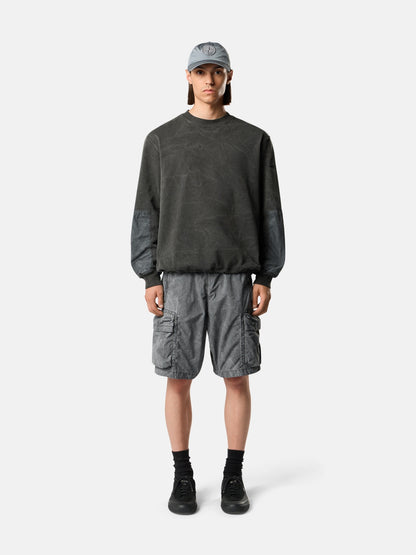 Stone Island Oversized-Fit Crewneck Sweatshirt with Contrast Fabric Panels 6100033