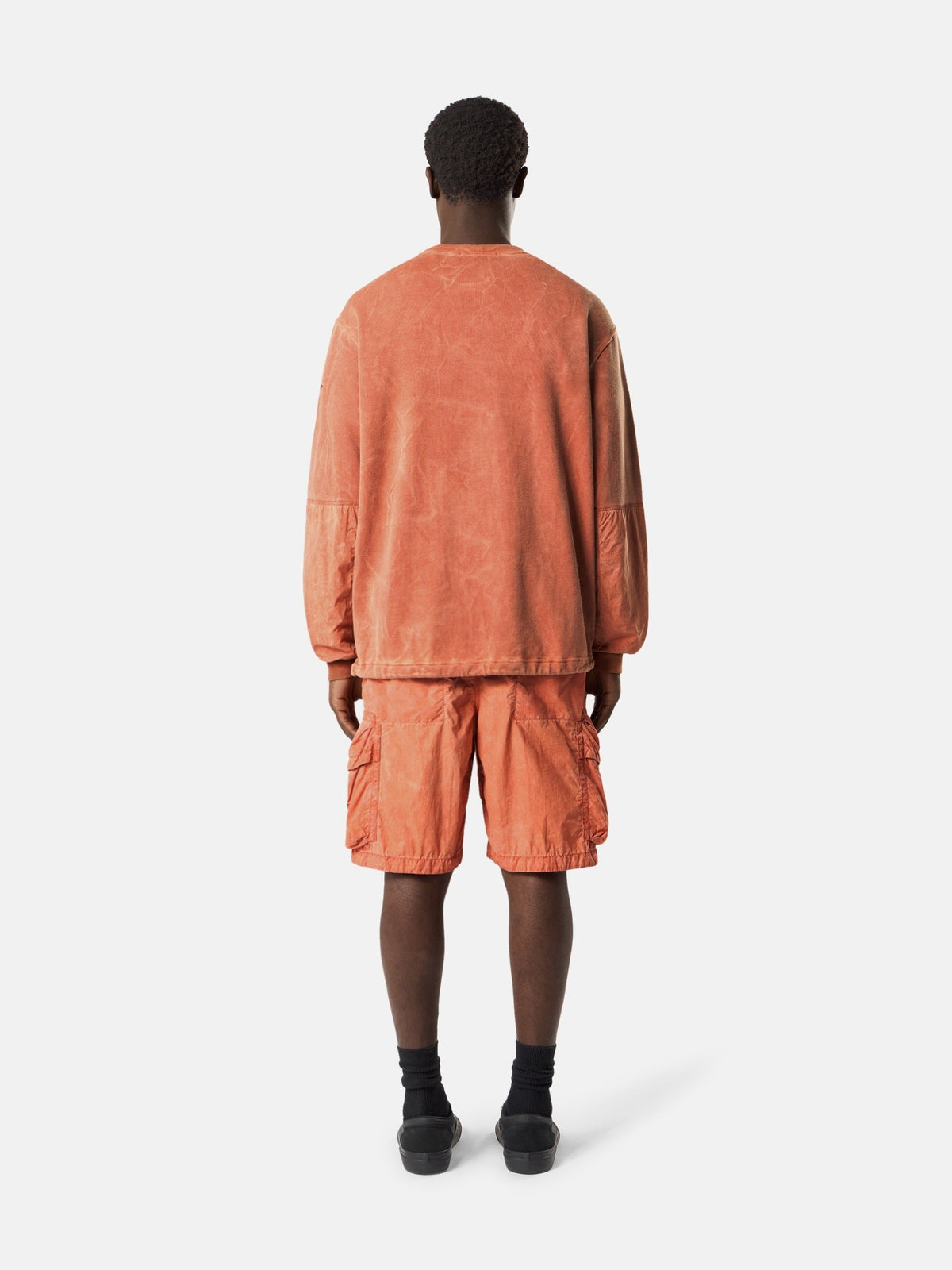 Stone Island Oversized-Fit Crewneck Sweatshirt with Contrast Fabric Panels 6100033