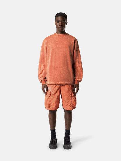 Stone Island Oversized-Fit Crewneck Sweatshirt with Contrast Fabric Panels 6100033