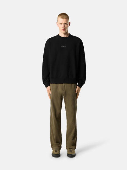 Stone Island Oversized-Fit Crewneck Sweatshirt with 'blurred Compass' Print 6100039