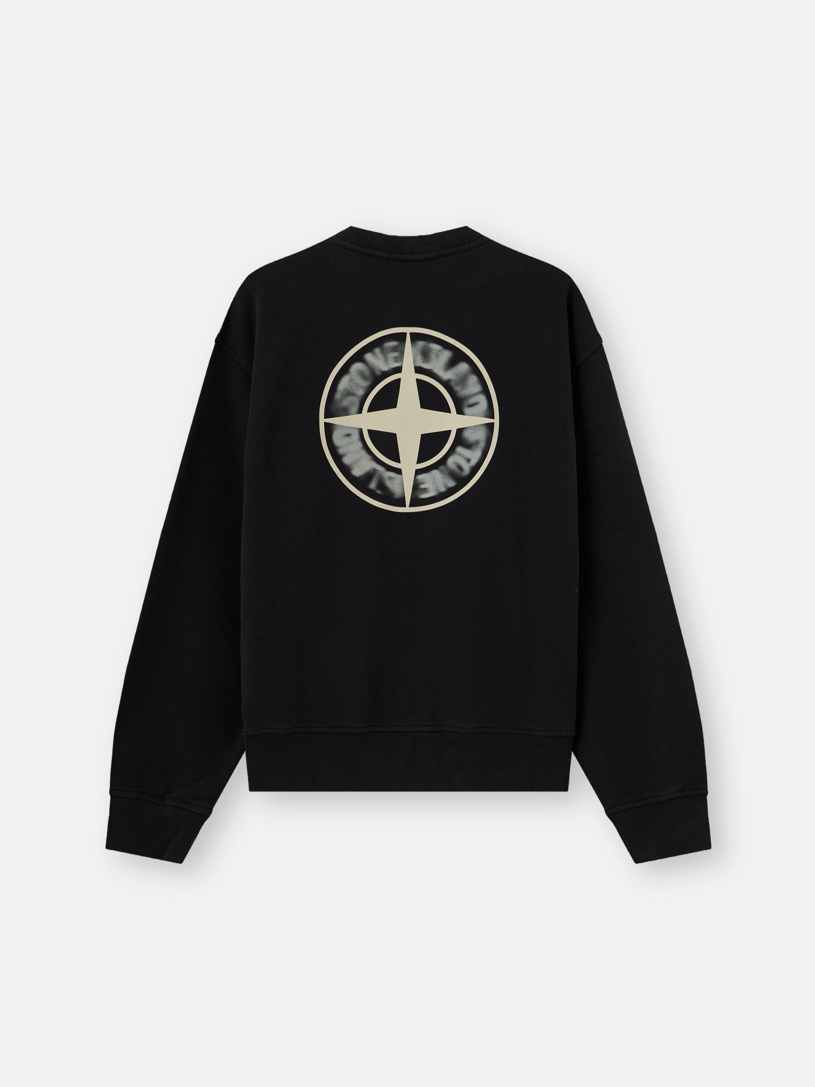 Stone Island Oversized-Fit Crewneck Sweatshirt with 'blurred Compass' Print 6100039