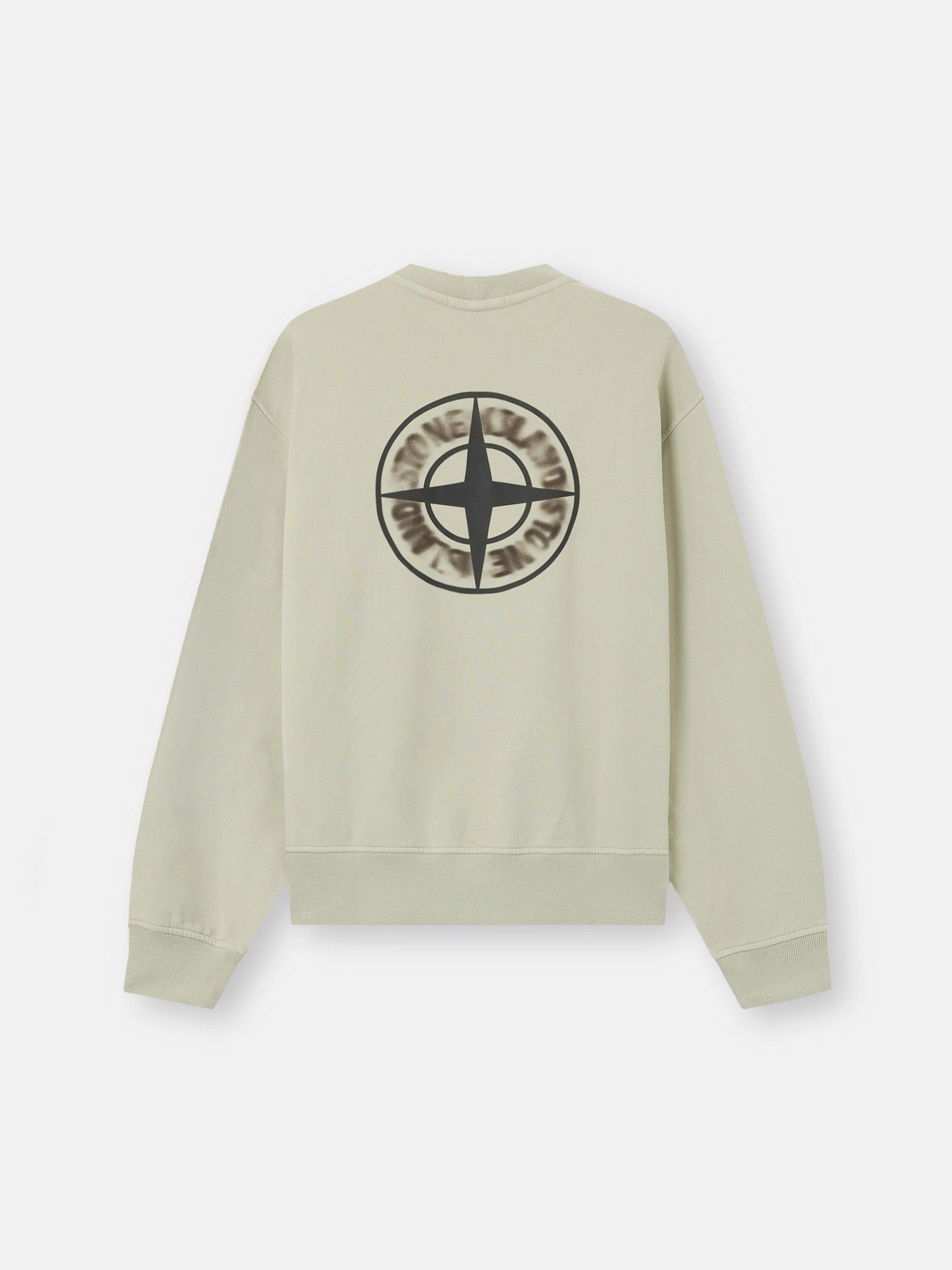 Stone Island Oversized-Fit Crewneck Sweatshirt with 'blurred Compass' Print 6100039